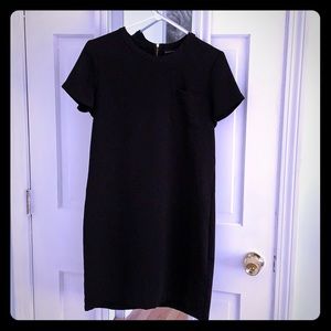 Black sheath short sleeve dress